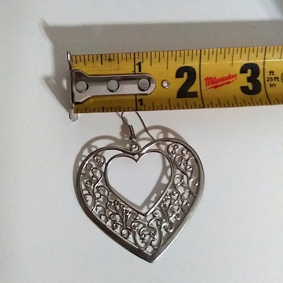 Plastic Heart Earrings - Picture 9 of 9